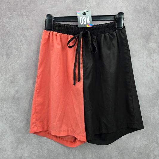 Shein Two Color Block Black Casual Shorts Small