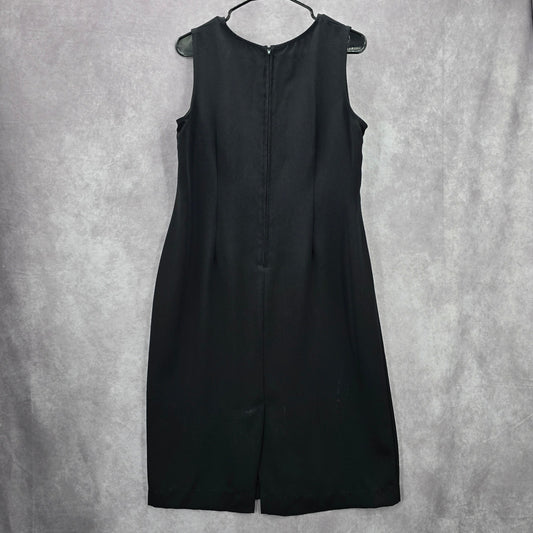 Willow Ridge Black Sleeveless Knee Length Slit Formal Dress Large