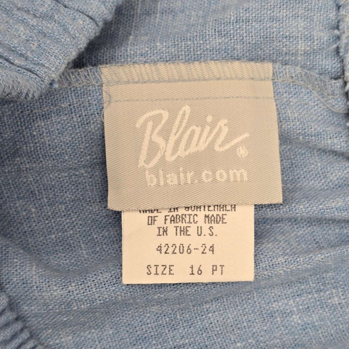 Blair Blue Flat Front Bermuda Bottoms Long Pants Shorts Plus 16