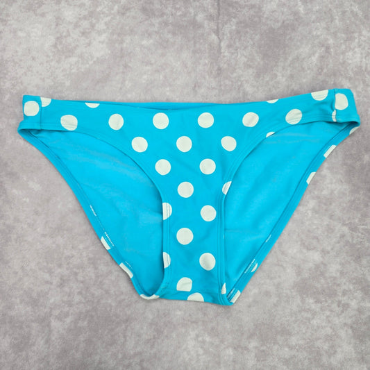 Arizona Jeans Company Blue Polka Dot Cheeky Medium Bikini Bottom Swimwear