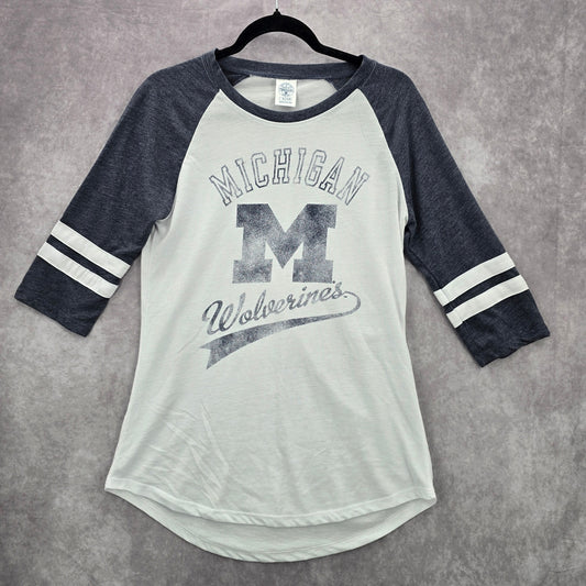 Rivalry Threads Blue White Baseball Michigan Wolverines Top Medium