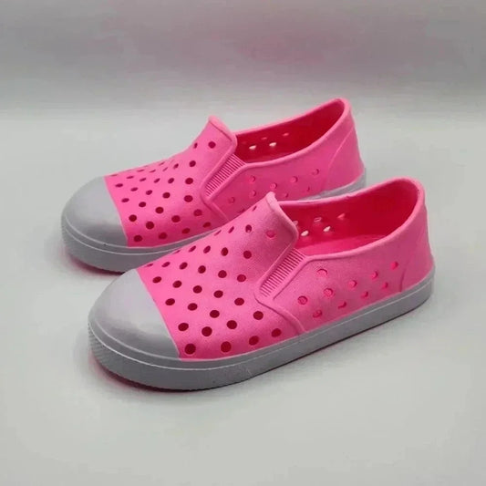 Nautica Girls Pink White Slip on Summer Shoes Foam Rubber Play Shoe Size 12