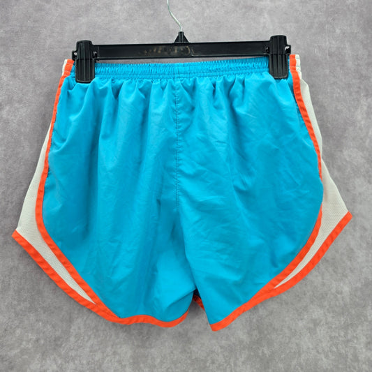 Nike Blue Orange Stripe Pull On Athletic Active Running Pants Shorts Small