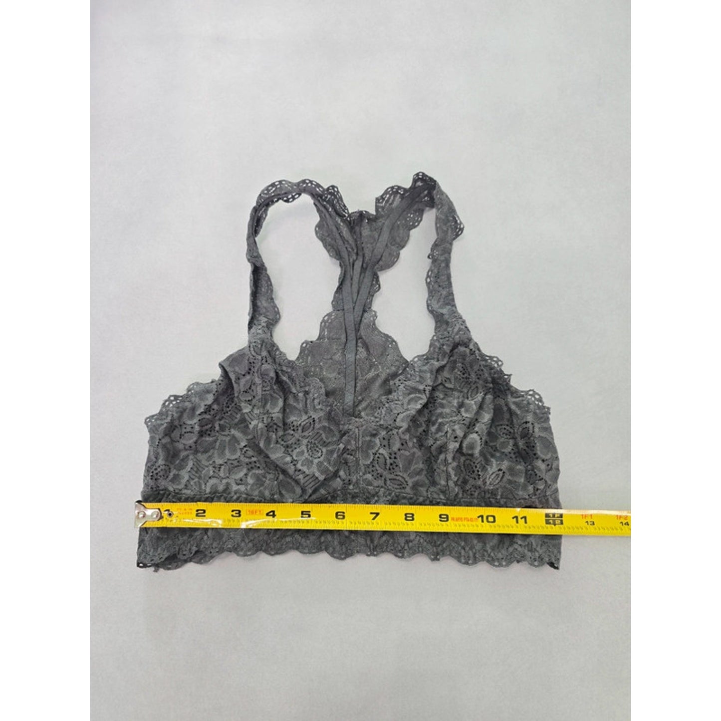 Felina Gray Lace Floral Whimsygoth Fairy Coquette Bridal Bralette Medium