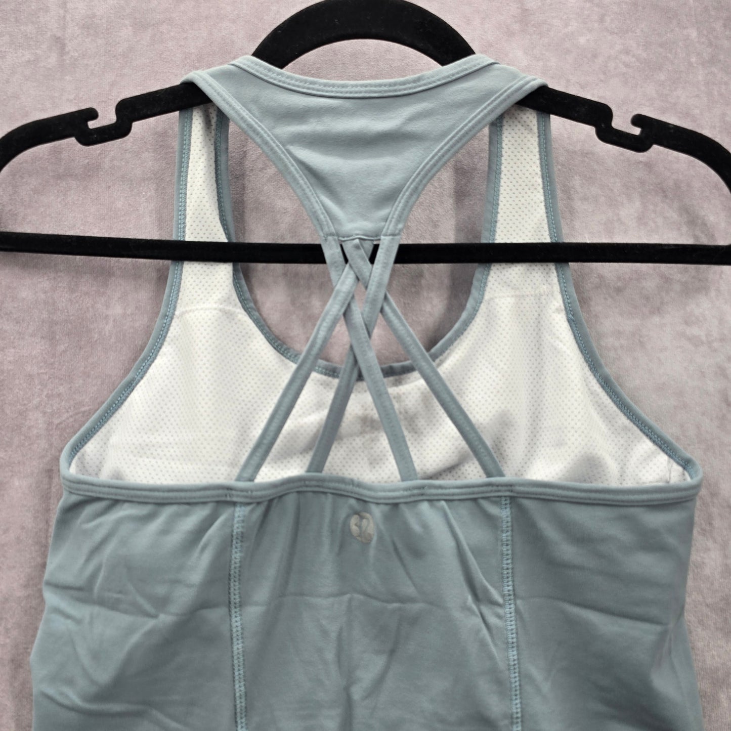 Gray Racerback Sleeveless Activewear Yoga Tank Top Shirt Medium