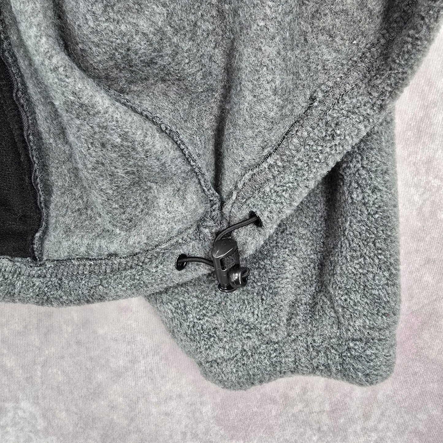 Harriton Gray Full Zip Mock Neck Fleece Sweater Coat Jacket XL Extra Large