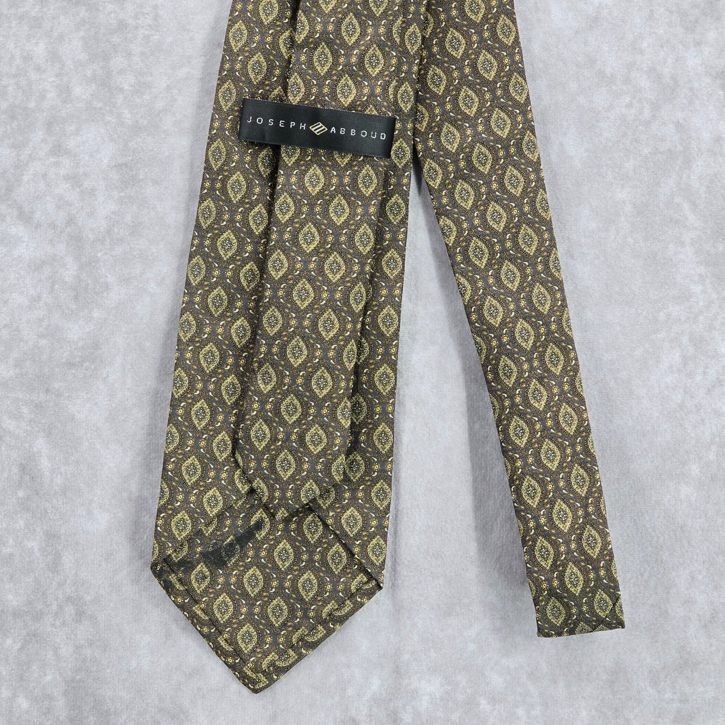 Joseph Abboud Brown Blue Paisley Floral Executive 100% Silk Men's Neck Tie