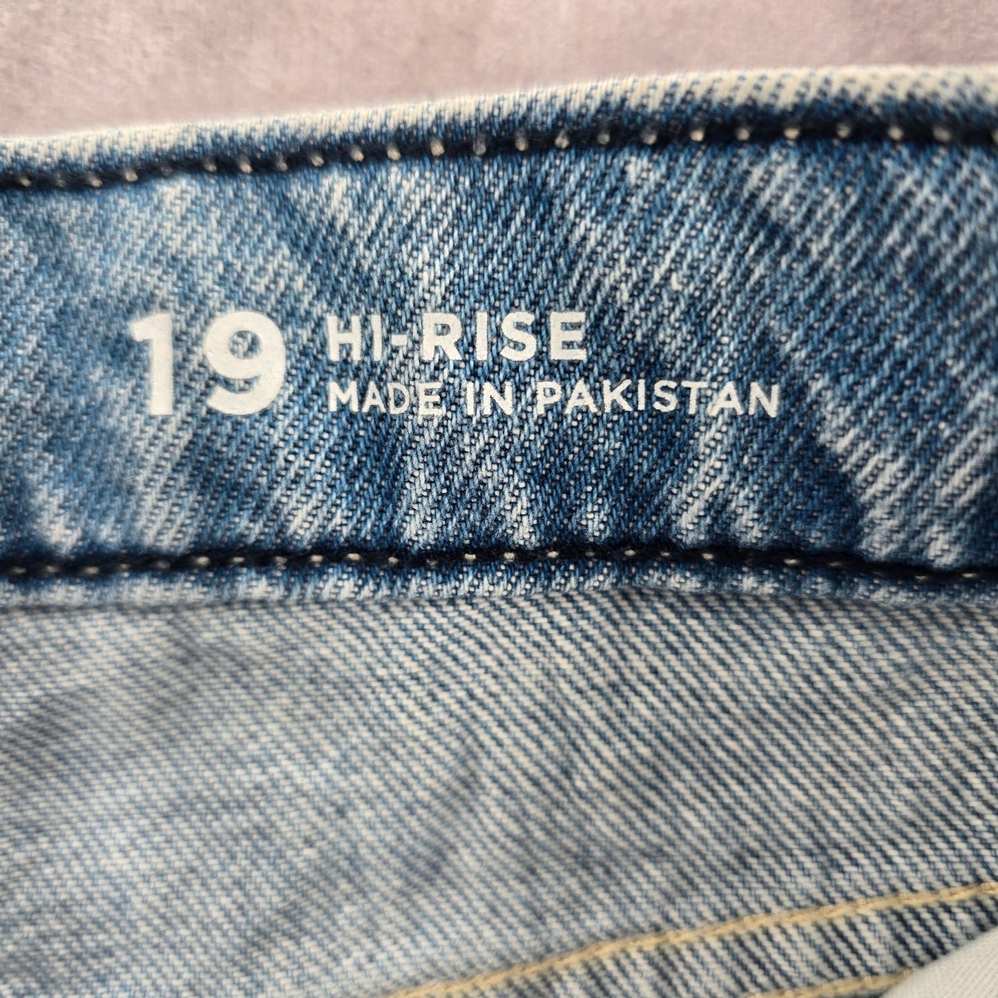Arizona Jeans Co Blue Hi Rise Button Jeans Cotton Denim Pants Shorts Plus 19