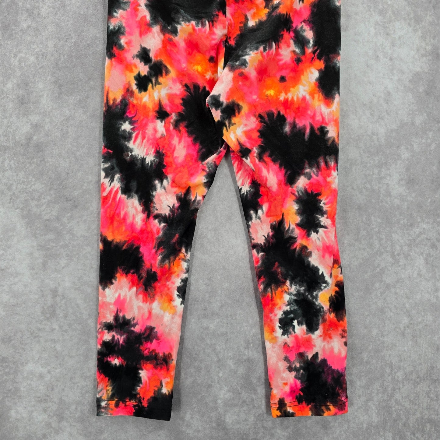 No Boundaries Orange Pink Tie Dye Stretch Skinny Junior Ankle Legging M Medium