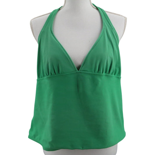 Y2K Mermaid Halter Old Navy Green Swim Active VTG Sports Tankini Crop Tie Top XL