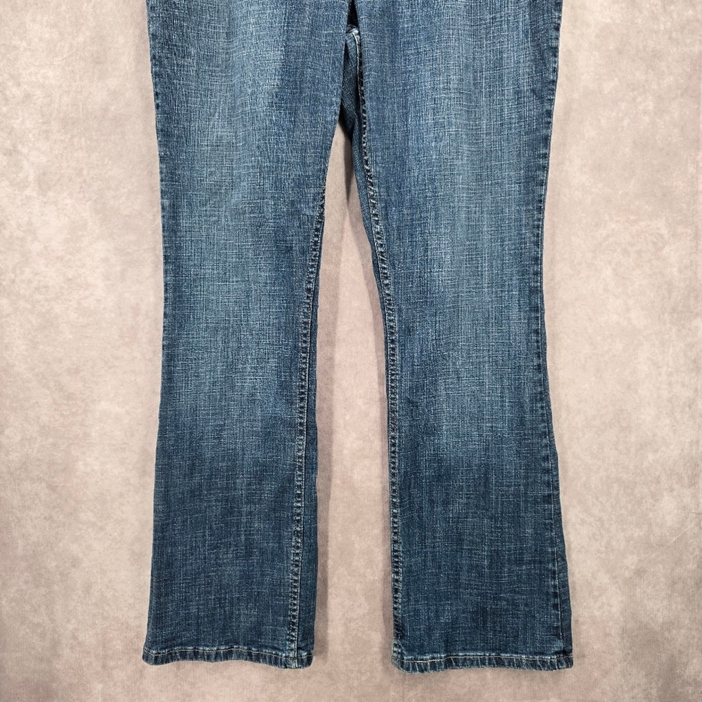 007. Riders By Lee Mid Rise Boot Cut Straight Blue Denim Pants Jeans Size 14M