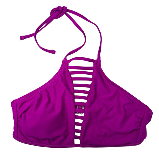 Purple High Neck Y2K Mermaid Barbie 90s Boho Halter Bikini Top Swimwear S