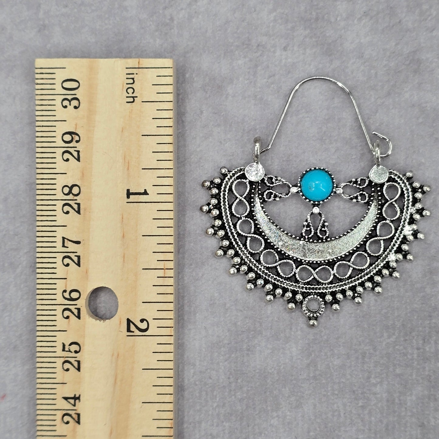 Zara Silver Bohemian Floral Drop Dangle Hook Fashion Jewelry Earrings NWT JB2-87