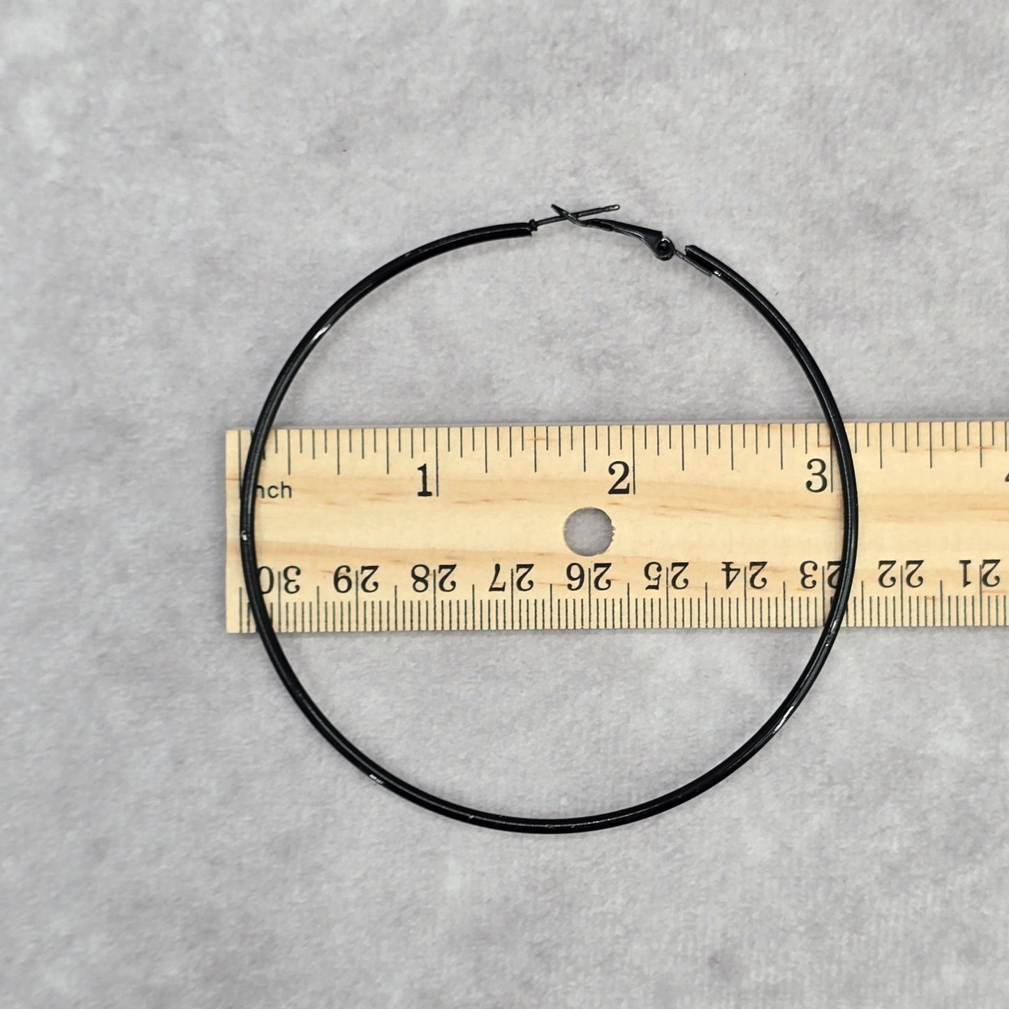 Black Hoop Large Hook Boho Goth Retro Dangle Fashion Jewelry Earrings NWT JB2-84