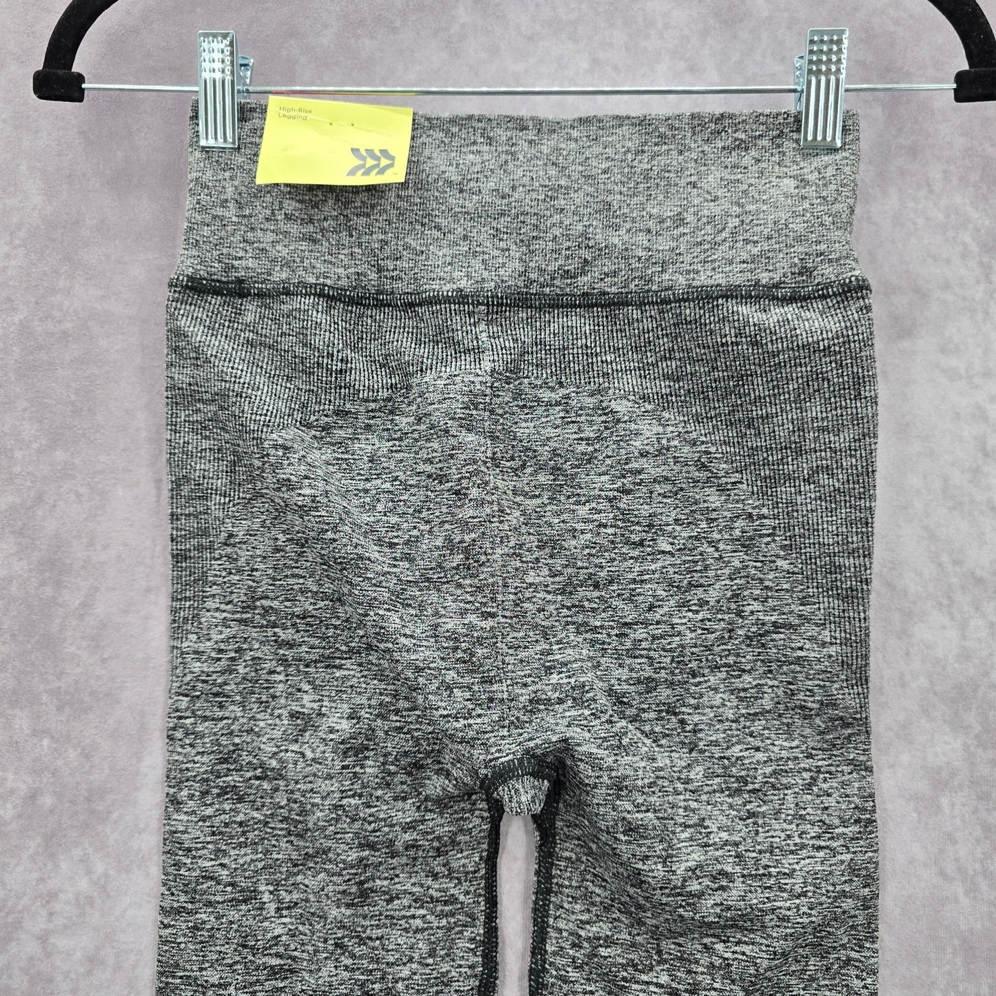 All in Motion Gray Black Seamless High Waisted Leggings Pants Bottom Extra Small
