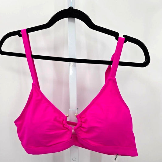 Shein Pink Bikini Top Padded Bra Swimwear Adjustable Strap Swimsuit Plus 1XL