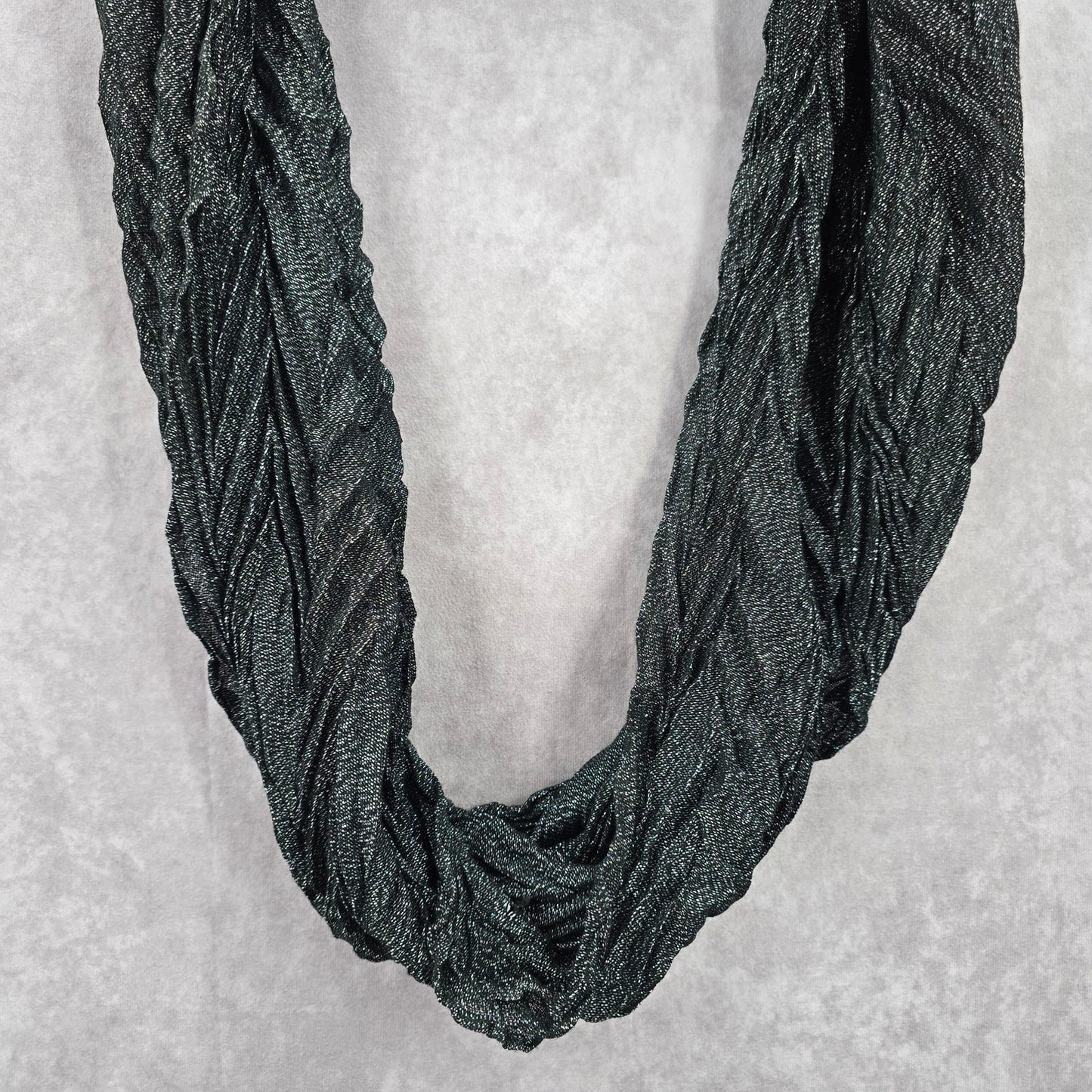Black Silver Chevron Wide Infinity Wrap Hijab Dupatta Shawl Scarves Scarf