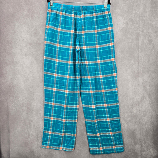 Magellan Outdoors Blue Plaid Sleep Fleece Pajama Bottoms Trousers Pants M Medium