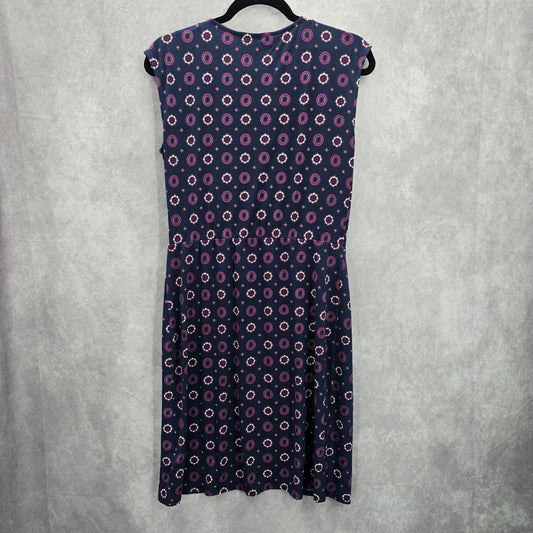 Michael Kors Purple Wrap Floral Sleeveless Knee Length Buckle Dress Medium