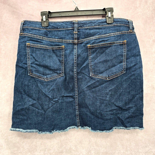 Universal Thread Blue Denim Jeans Short Mini Cotton Skirt Western 16/33