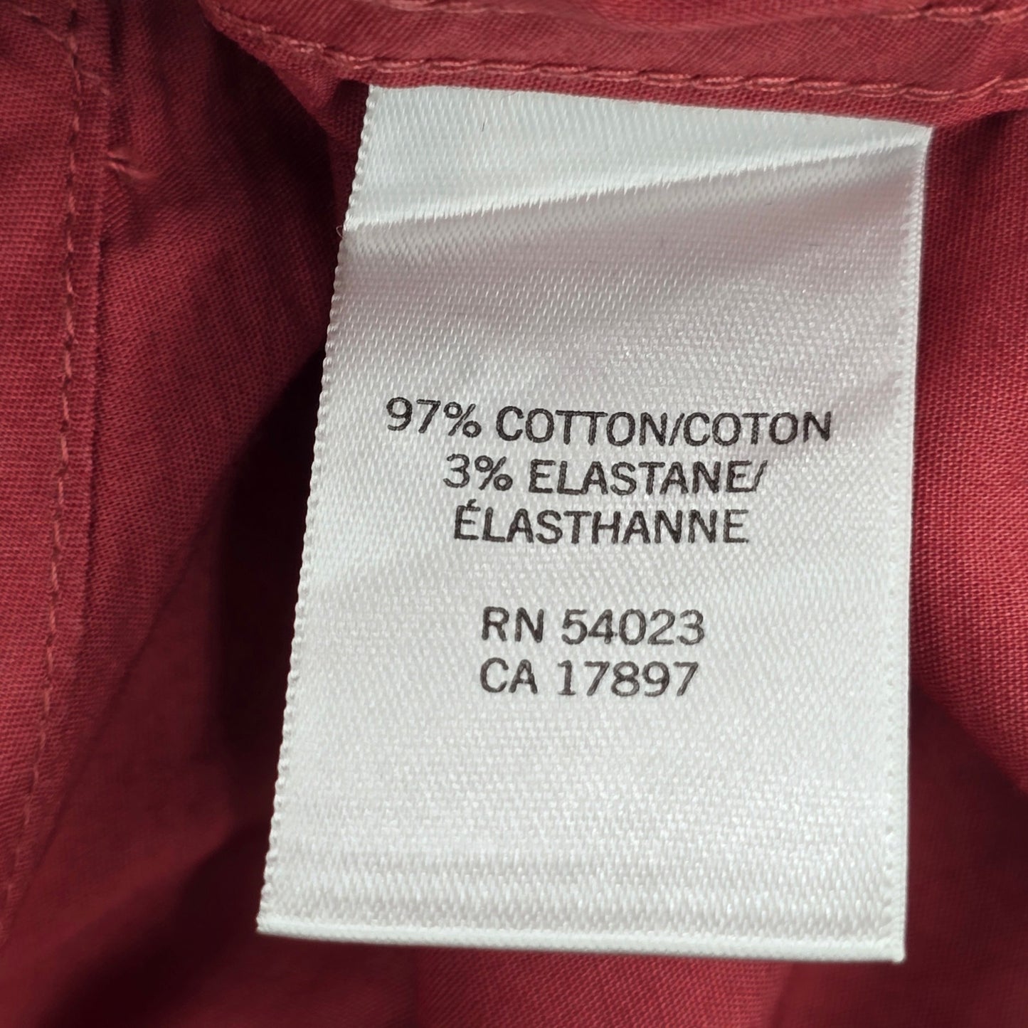Banana Republic Red Stretch Button Down Long Sleeve Mens Cotton Dress Shirt L