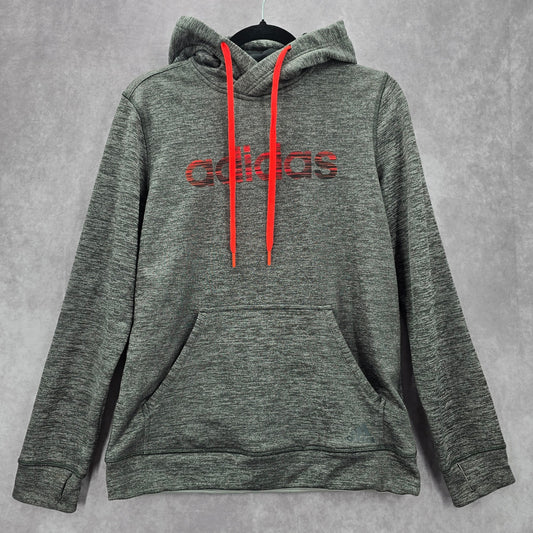 Adidas Gray Active Sport Pullover Long Sleeve Performance Hoodie Mens Medium