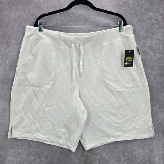 Athletic Works White Running Casual Beach Sports Active Pants Shorts Plus XXL 2X