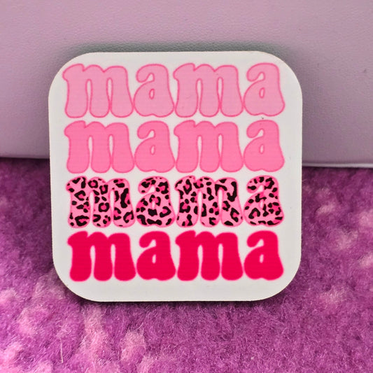 Mama Pink Handmade Square Refrigerator Magnet