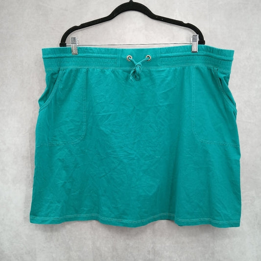 Merona Green Mini Skirt Pull On Tie Bottoms Plus Size 2XL