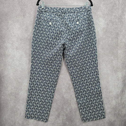 Banana Republic Navy Blue Avery Link Pattern Dress Executive Office Pants 8P