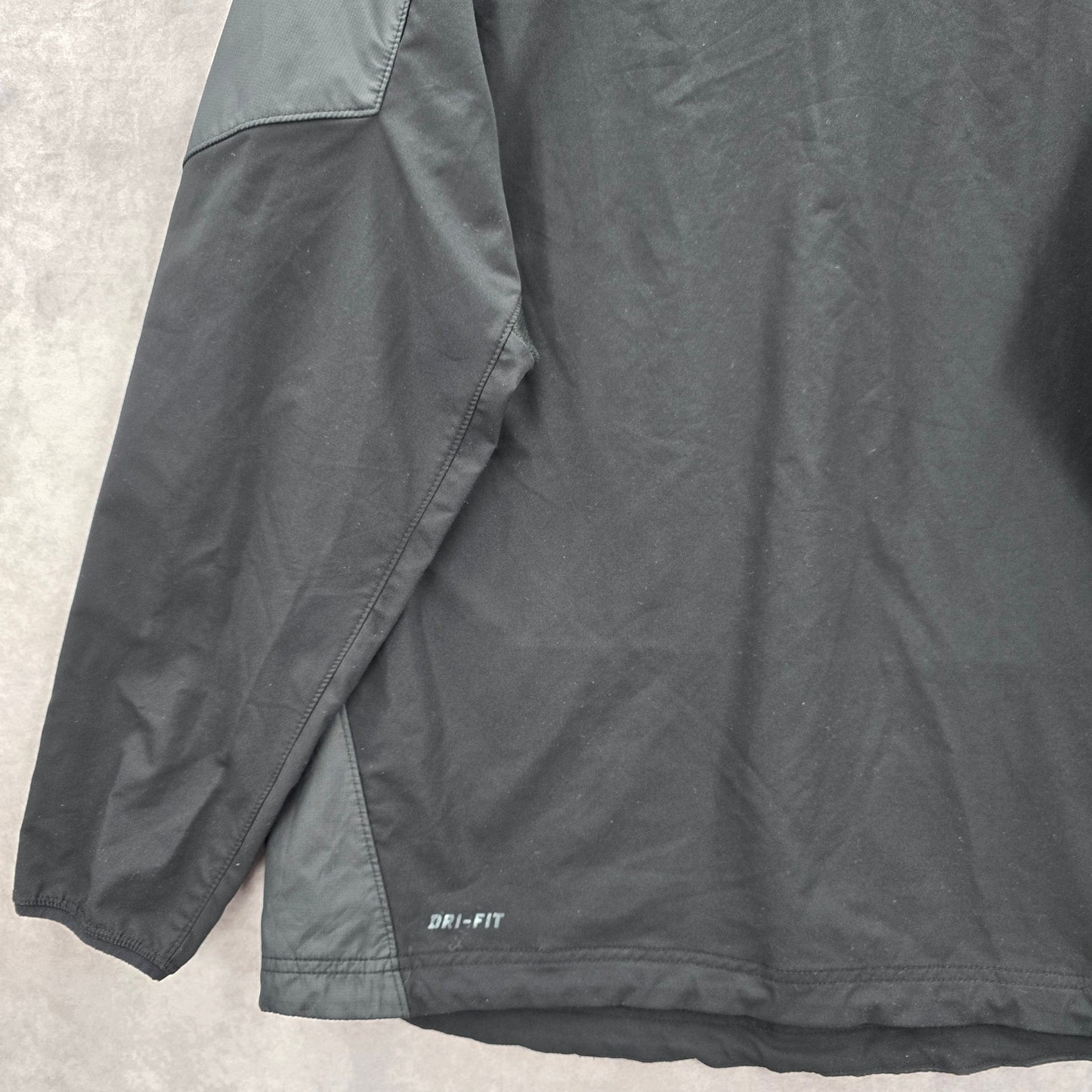 Nike Black Pullover Baseball Sweatshirt Sport Active Windbreaker Jacket M Medium
