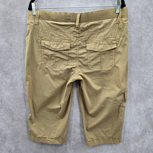 Sonoma Tan Cargo Flat Front Bottoms Pants Shorts Cotton 8