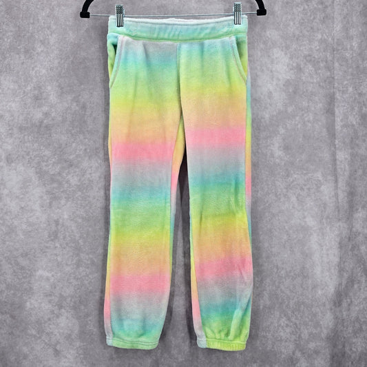 SO Pink Rainbow Boho Pull On Fleece Joggers Toddler Pants Girls M Medium