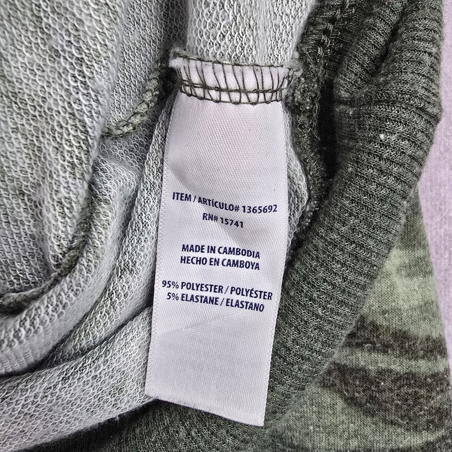 Splendid Green Camo Army Long Sleeve Pullover Crop Sweater Extra Small XS