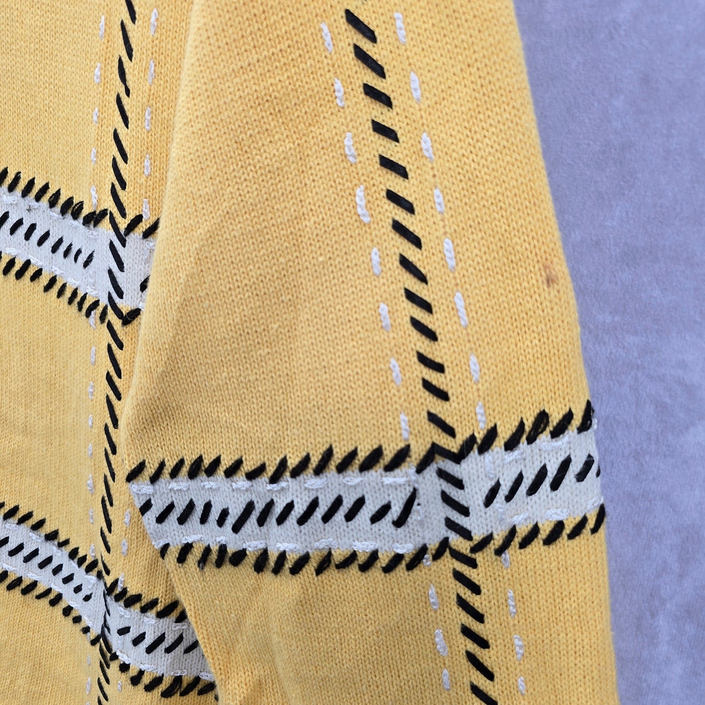 Storybook Knits Yellow Tassel Western Vintage Rhinestone Cotton Coat Jacket 3X