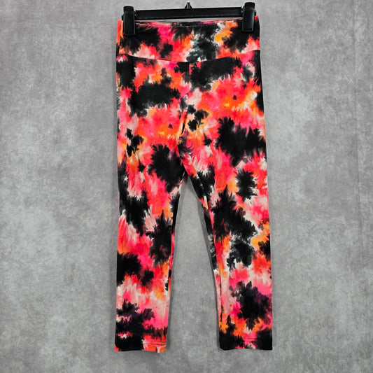No Boundaries Orange Pink Tie Dye Stretch Skinny Junior Ankle Legging M Medium