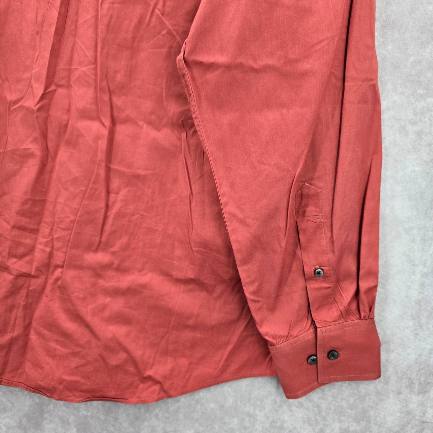 Banana Republic Red Stretch Button Down Long Sleeve Mens Cotton Dress Shirt L