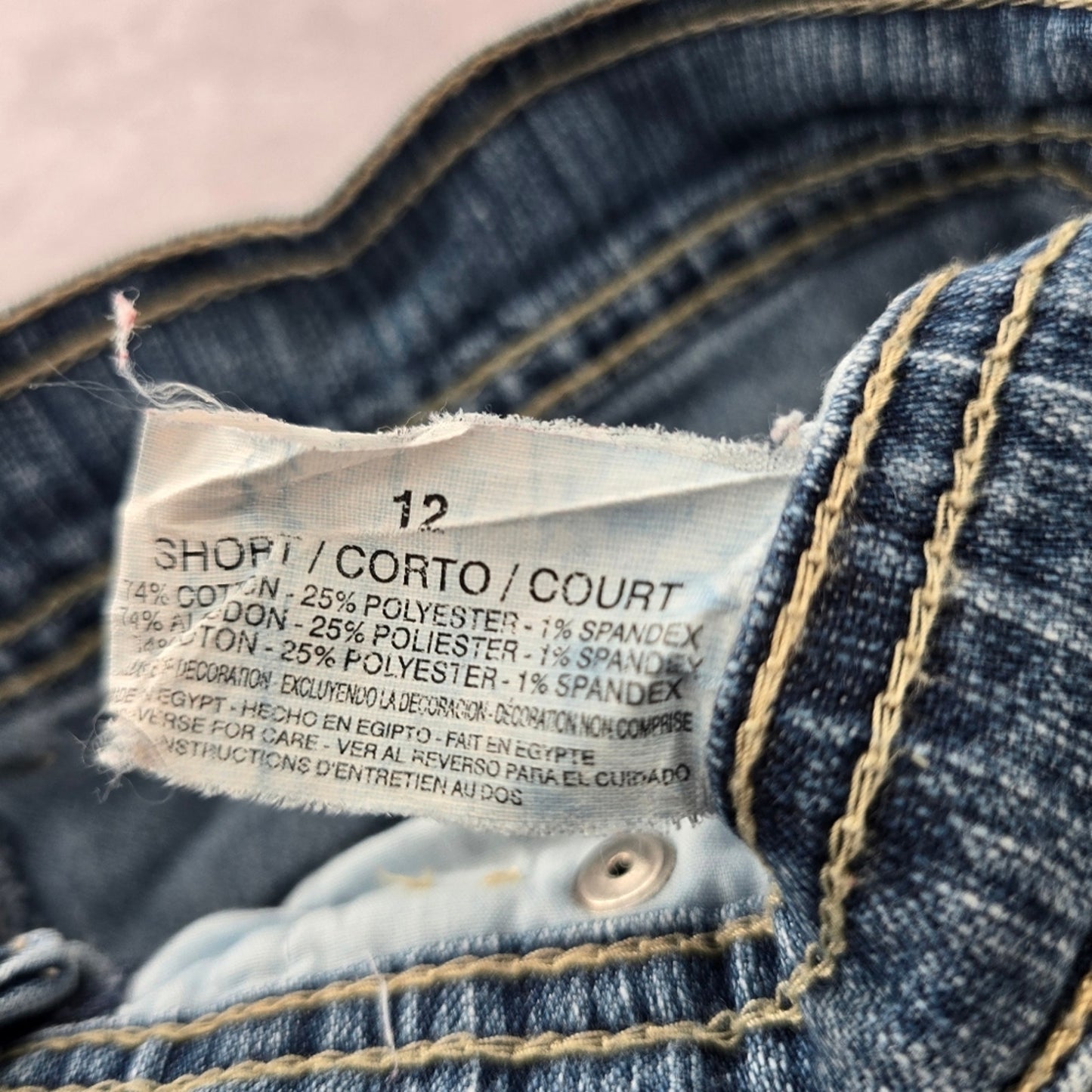 021. Gloria Vanderbilt Blue Cotton Denim Pants Straight Jeans 12 Short