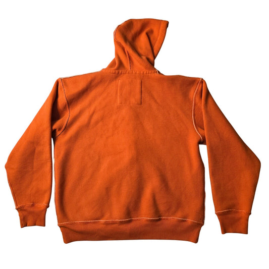 J. America VTG Virginia Tech Orange Sherpa Zip L Long Sleeve Hoodie Men's Large