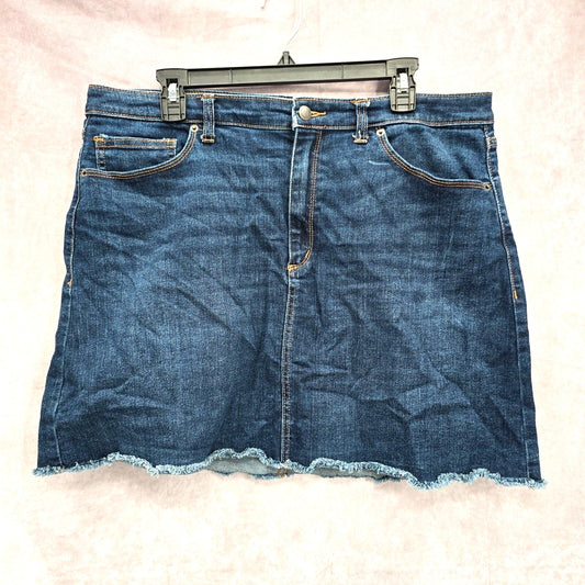Universal Thread Blue Denim Jeans Short Mini Cotton Skirt Western 16/33