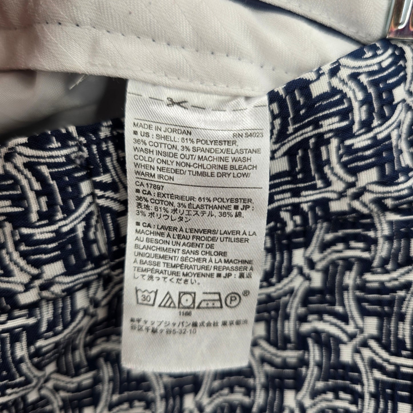 Banana Republic Navy Blue Avery Link Pattern Dress Executive Office Pants 8P