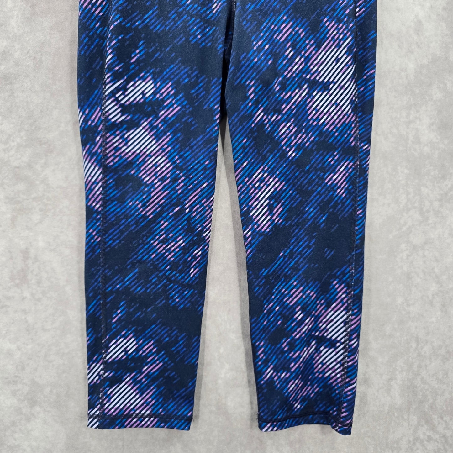 Old Navy Active Cropped Capri Blue Purple Yoga Stretch Pants Leggings M Medium