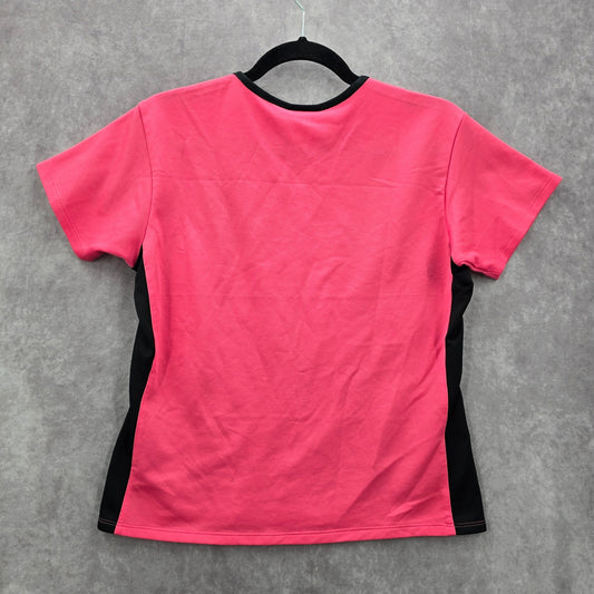 New Balance Pink Black Activewear Short Sleeve Tshirt Top Shirt Medium