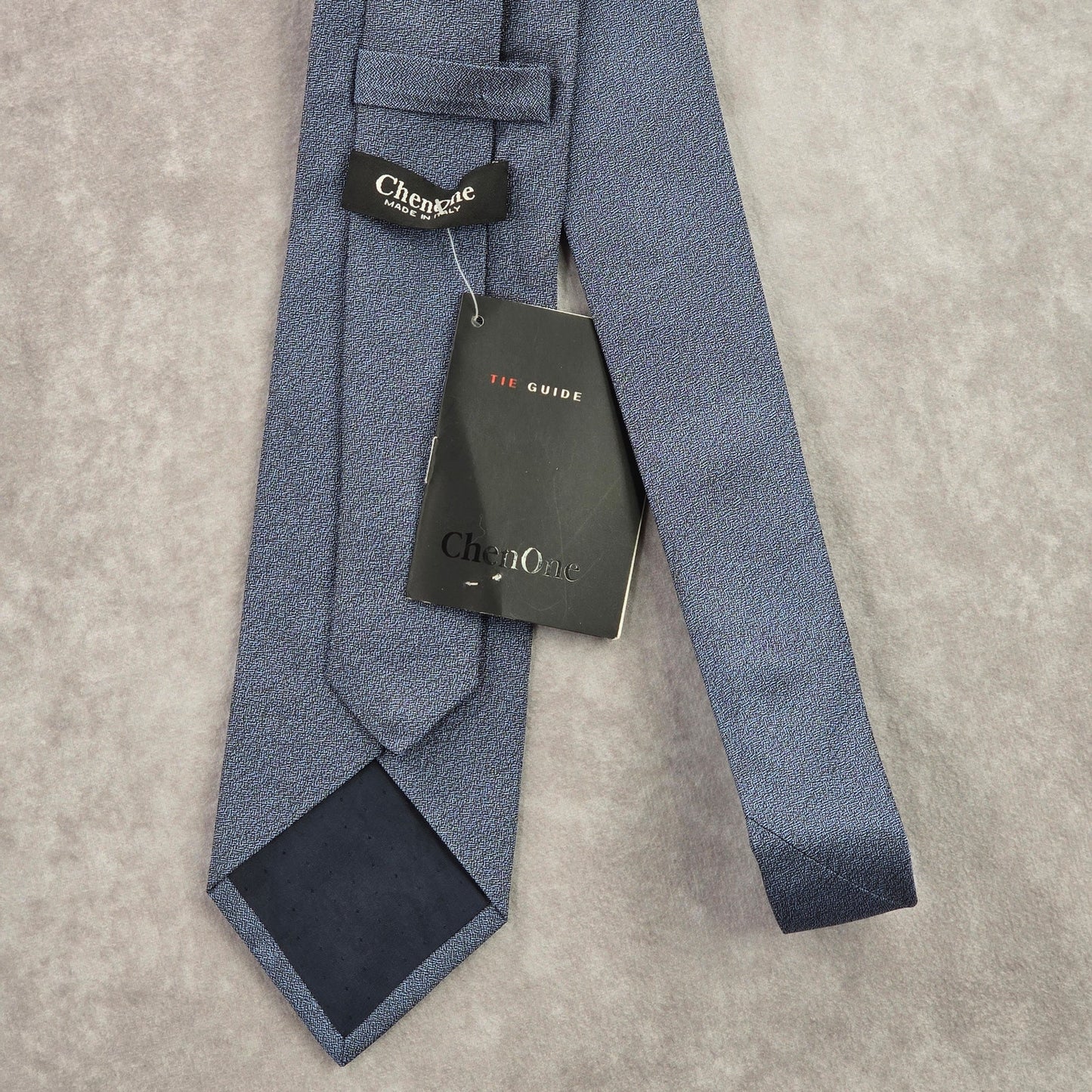 ChenOne Italy Blue Jacquard Plain Executive Corporate Silk Neck Tie Men's