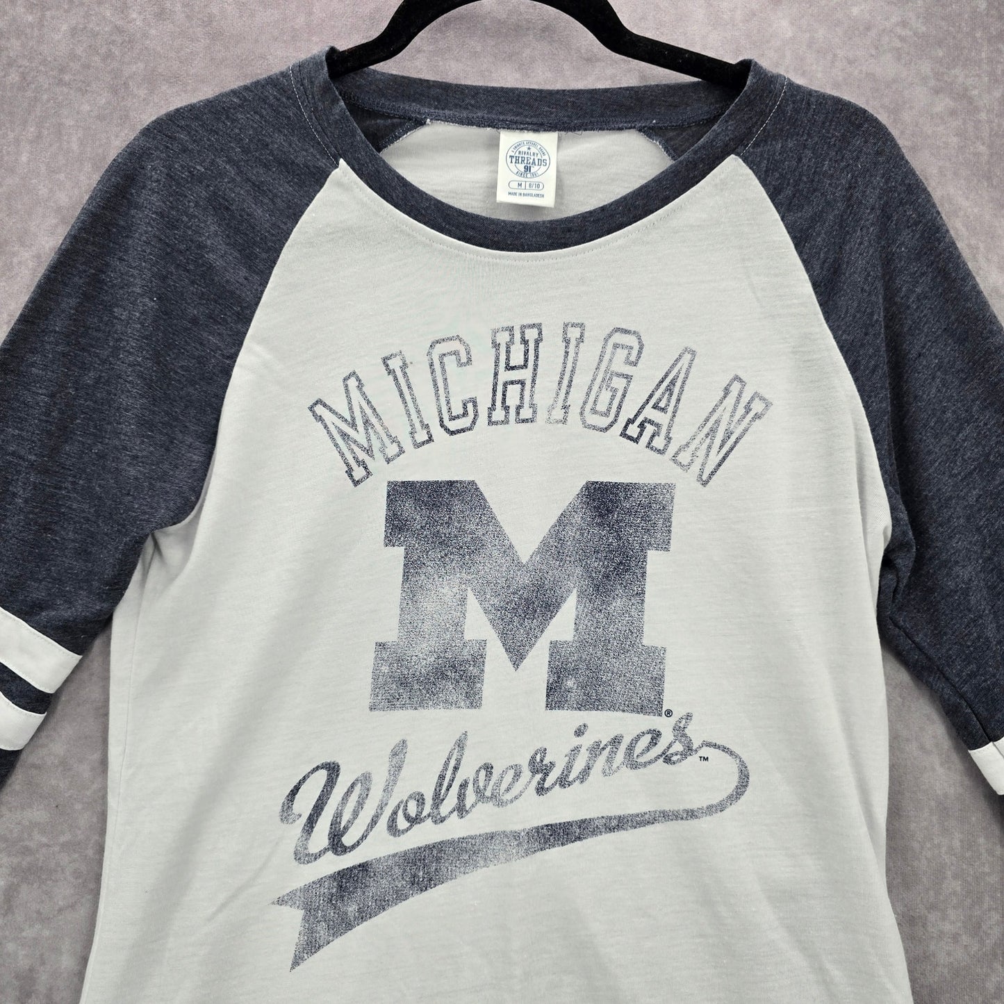 Rivalry Threads Blue White Baseball Michigan Wolverines Top Medium