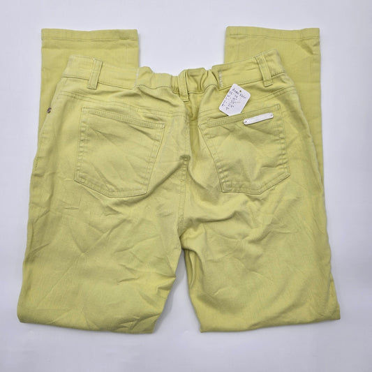 Anne Klein Yellow Straight Skinny Green Denim Jeans Pants Bottoms Plus Size 14
