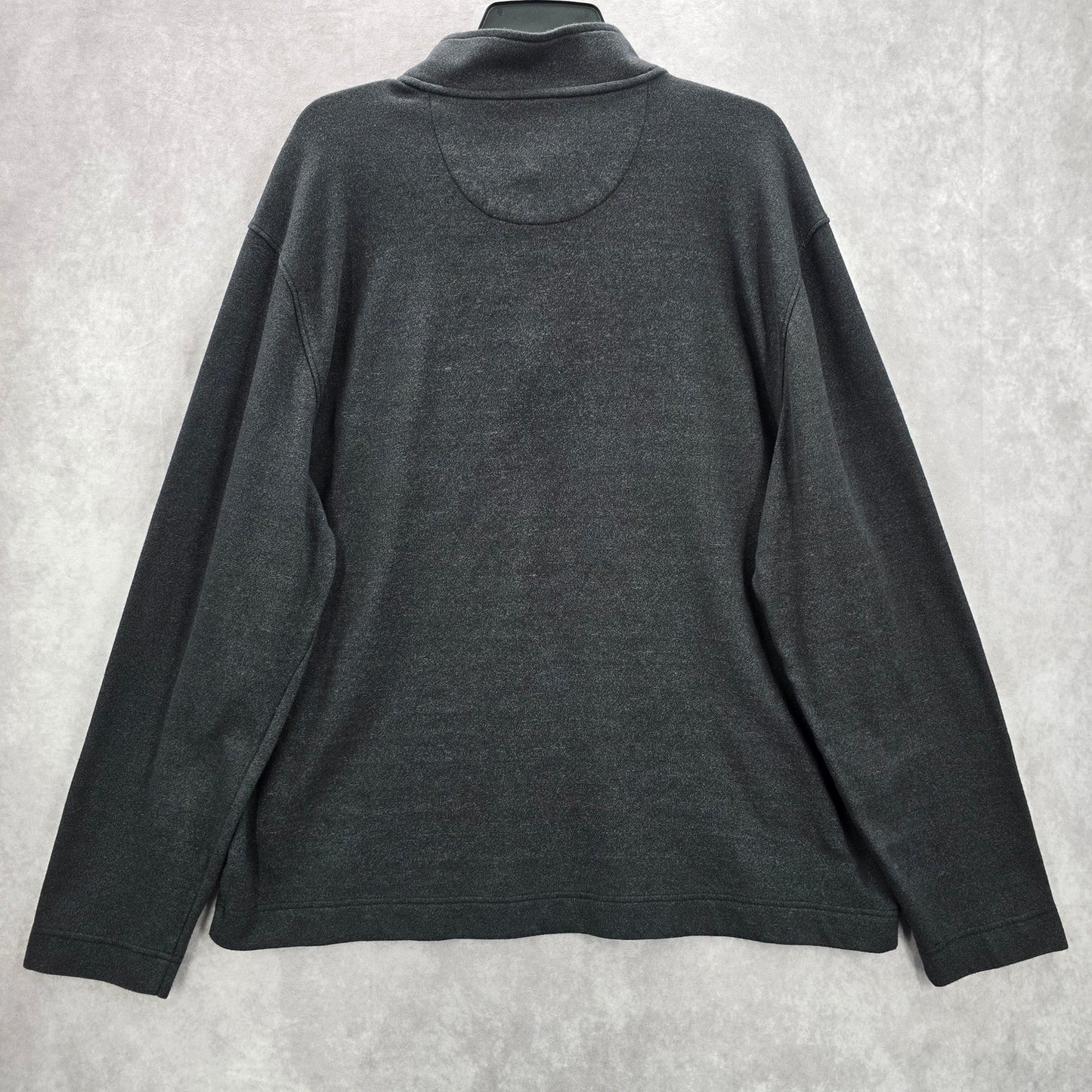 Van Heusen Gray Pullover Sweater Never Tuck Classic Fit Mock Neck XL Extra Large