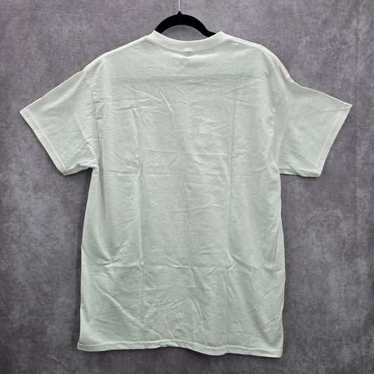 Flower Peace Pink White Boho Handmade Cotton Tshirt Large