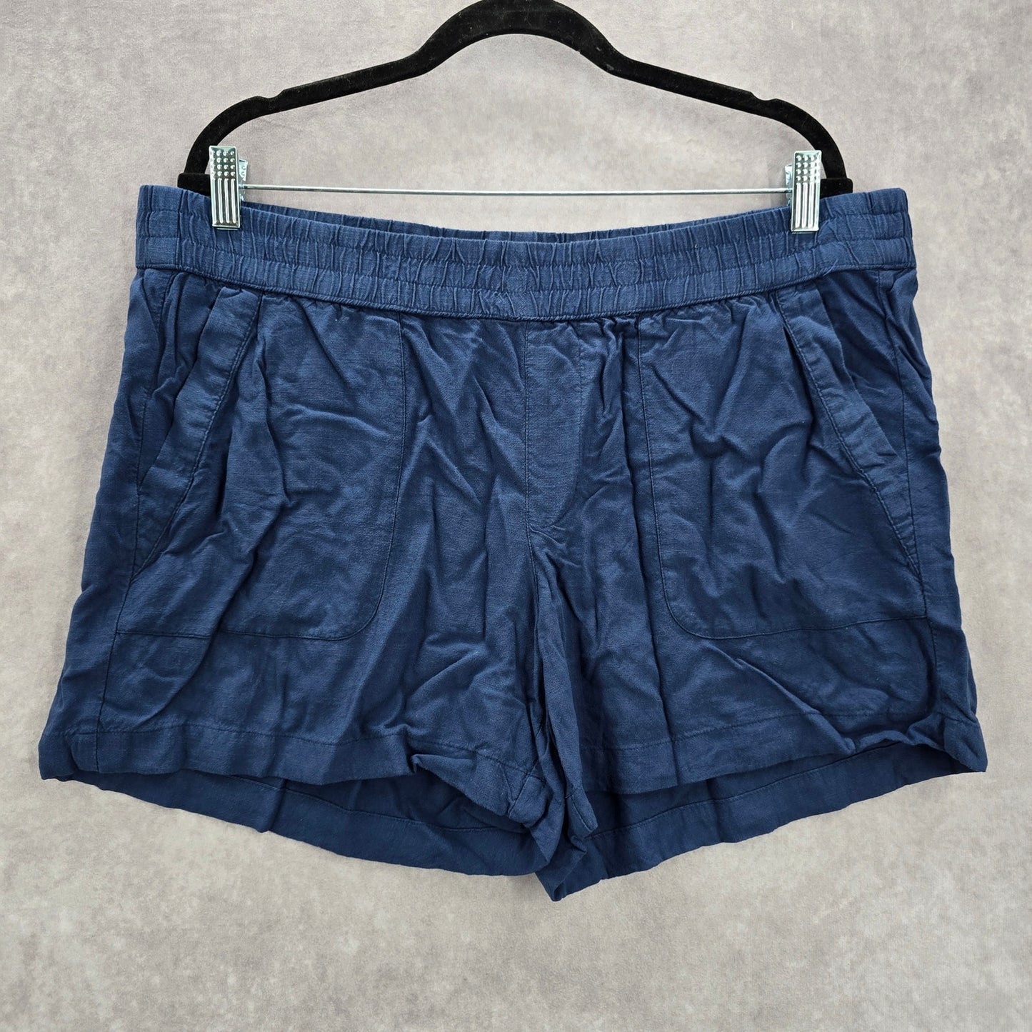 Sonoma Blue Pullon Beach Bermuda Relaxed Casual Pants Shorts XL Extra Large