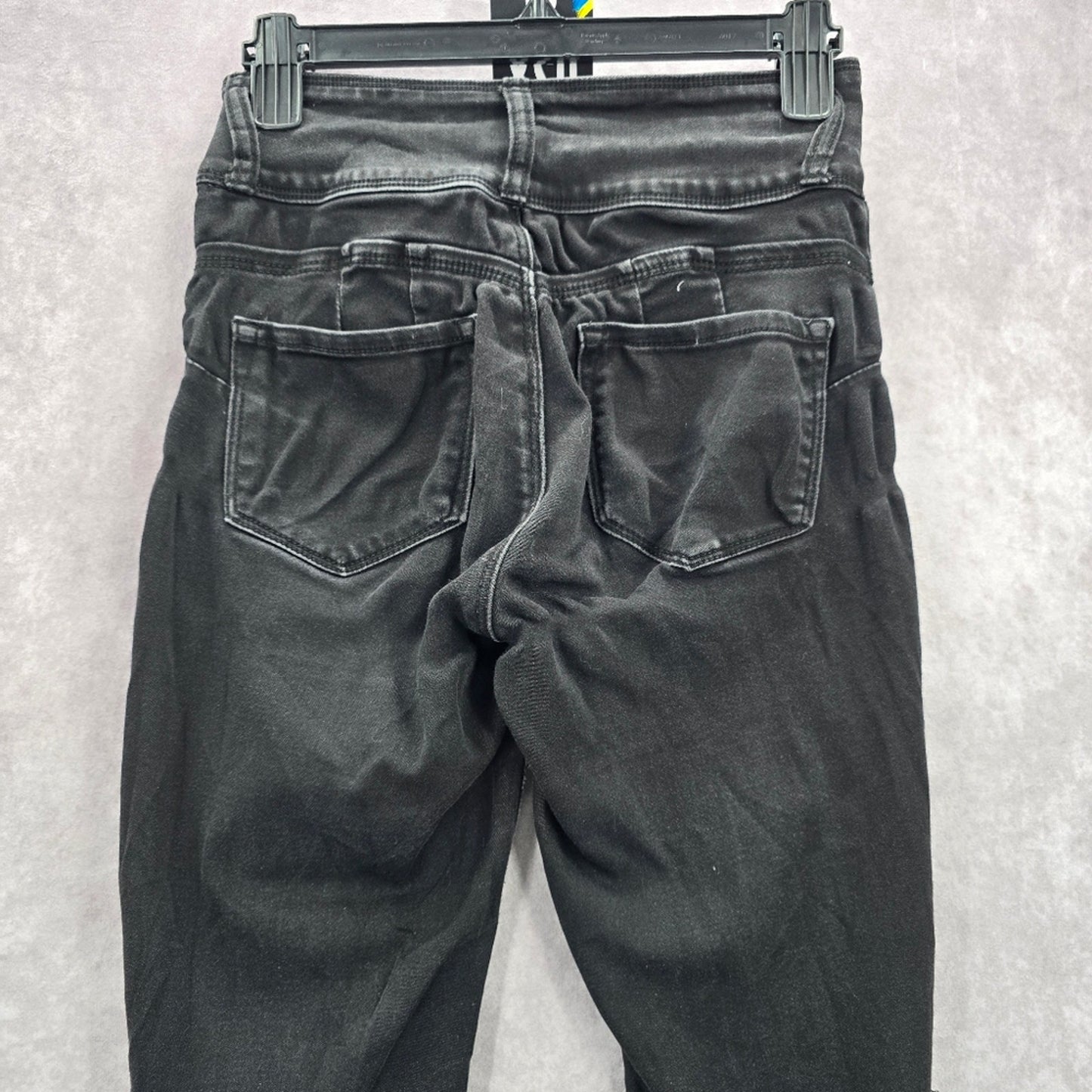 028. Blue Savvy Black Skinny Pants Denim Distressed Jeans 5/27